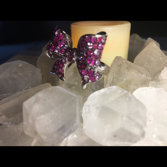 EFFY Pink Sapphire Bowtie NWT Ring 💖 - Picture 6 of 12